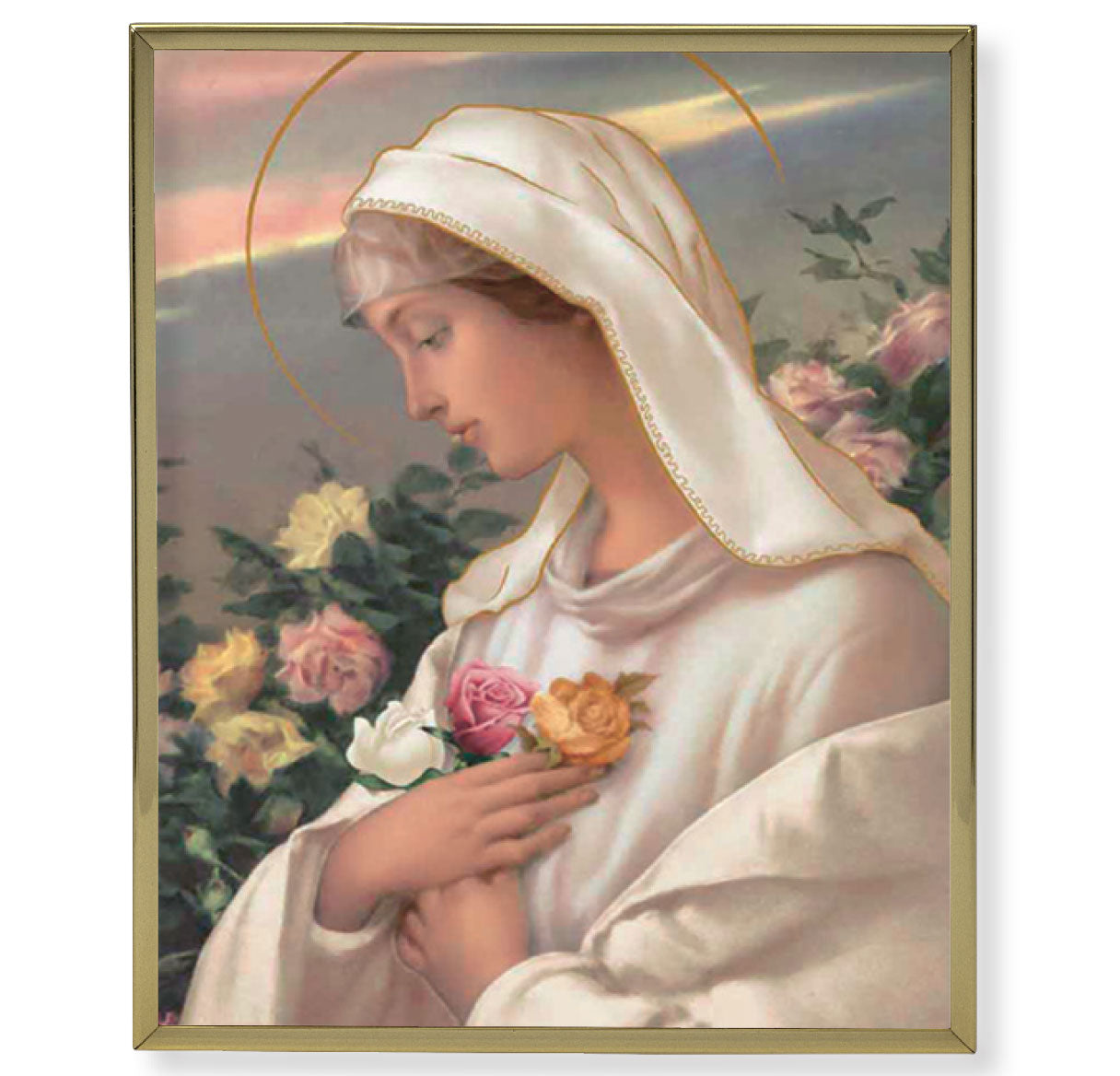 Mystical Rose Gold Framed Plaque Art