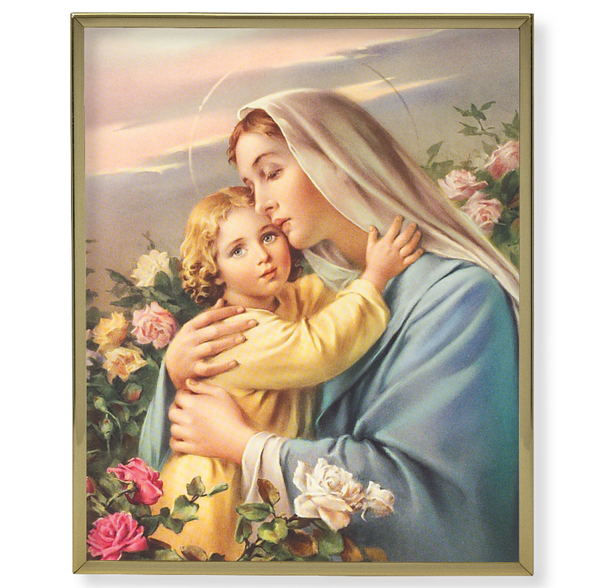 Madonna and Child Gold Framed Plaque Art