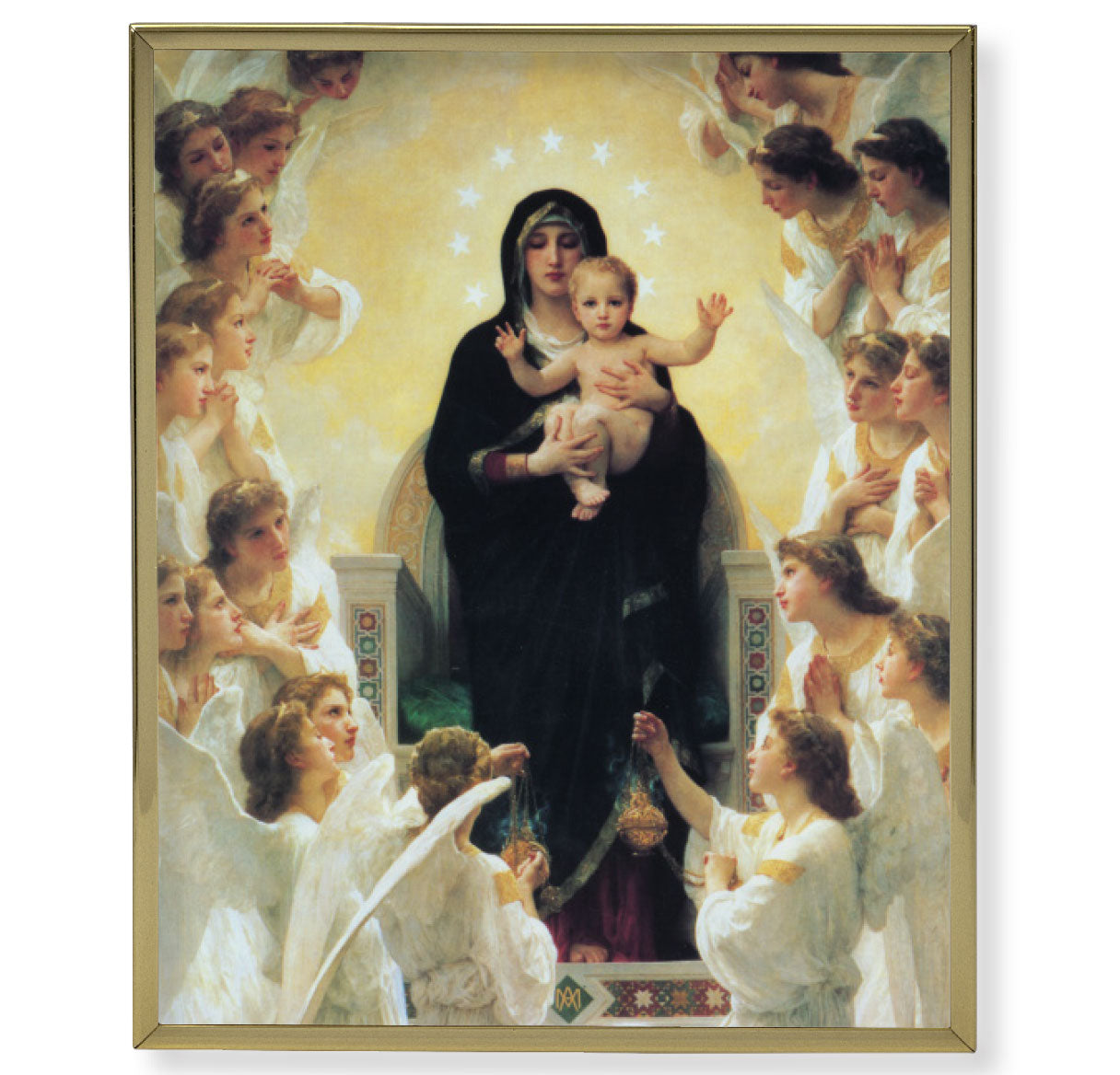 Queen of Angels Gold Framed Plaque Art