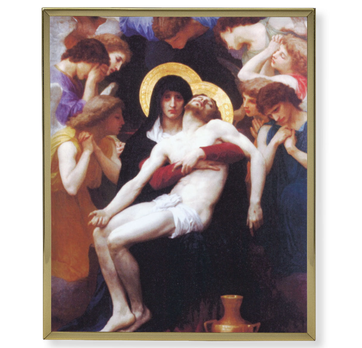Pieta Gold Framed Plaque Art