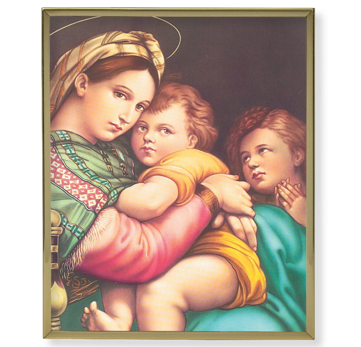 Madonna and Child Gold Framed Plaque Art