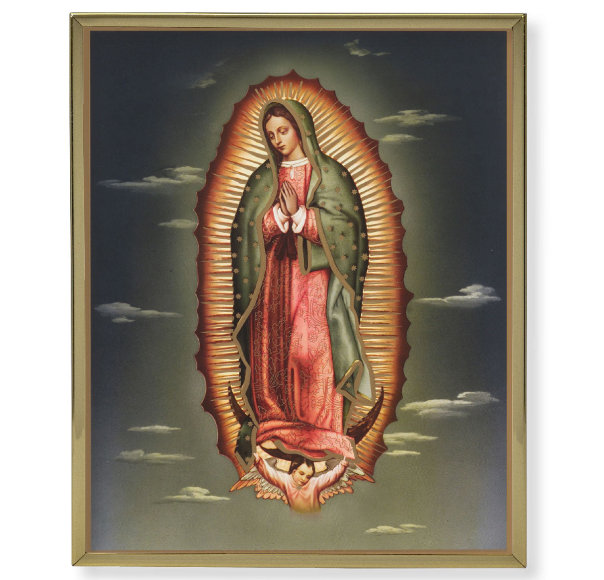 Our Lady of Guadalupe Gold Framed Plaque Art