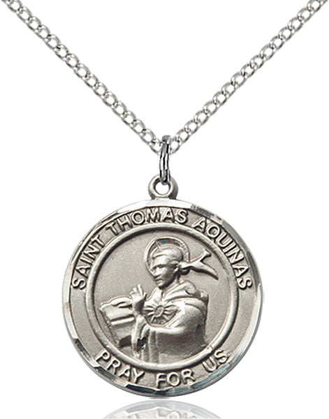 Sterling Silver Saint Thomas Aquinas Pendant