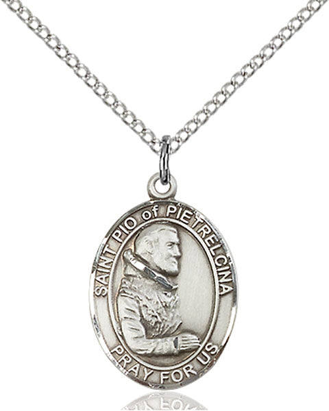 Sterling Silver Saint Pio of Pietrelcina Pendant