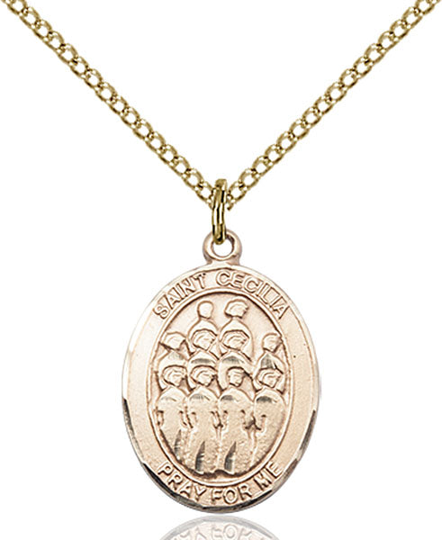 14kt Gold Filled Saint Cecilia / Choir Pendant