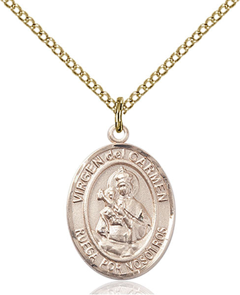 14kt Gold Filled Virgen del Carmen Pendant