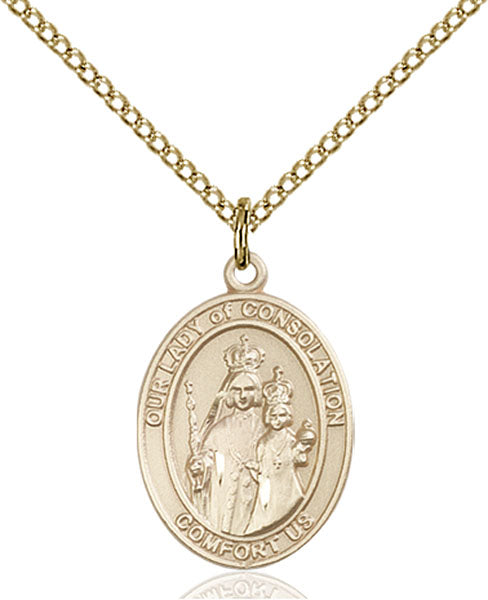 14kt Gold Filled Our Lady of Consolation Pendant