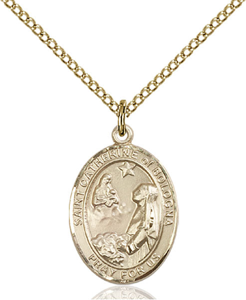 14kt Gold Filled Saint Catherine of Bologna Pendant