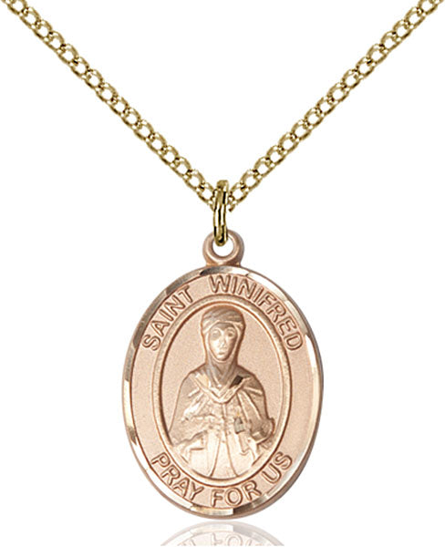 14kt Gold Filled Saint Winifred of Wales Pendant