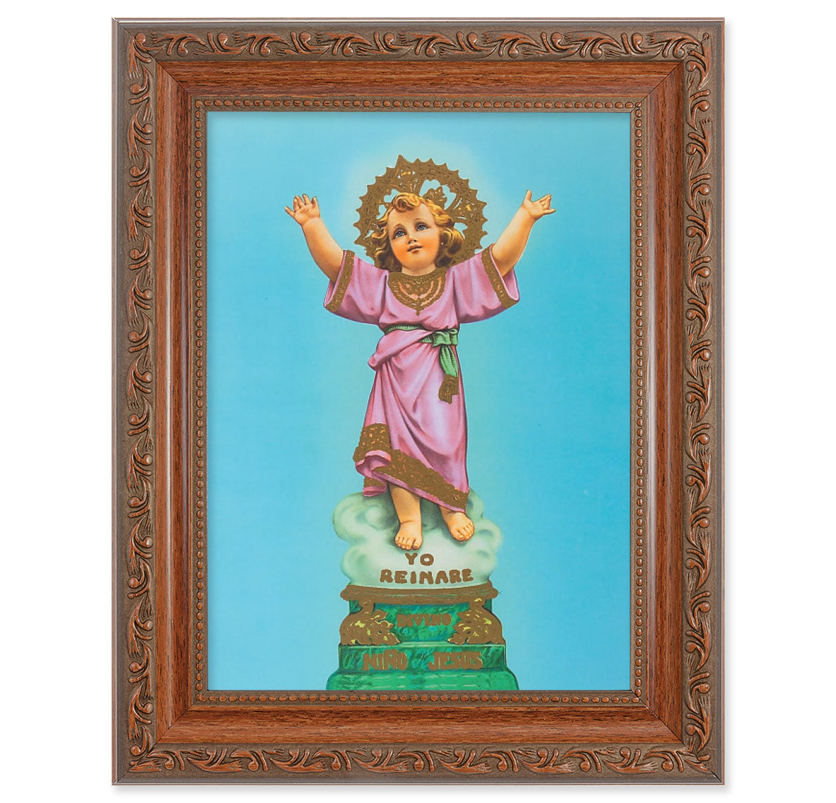 Divino Nino Mahogany Finish Framed Art