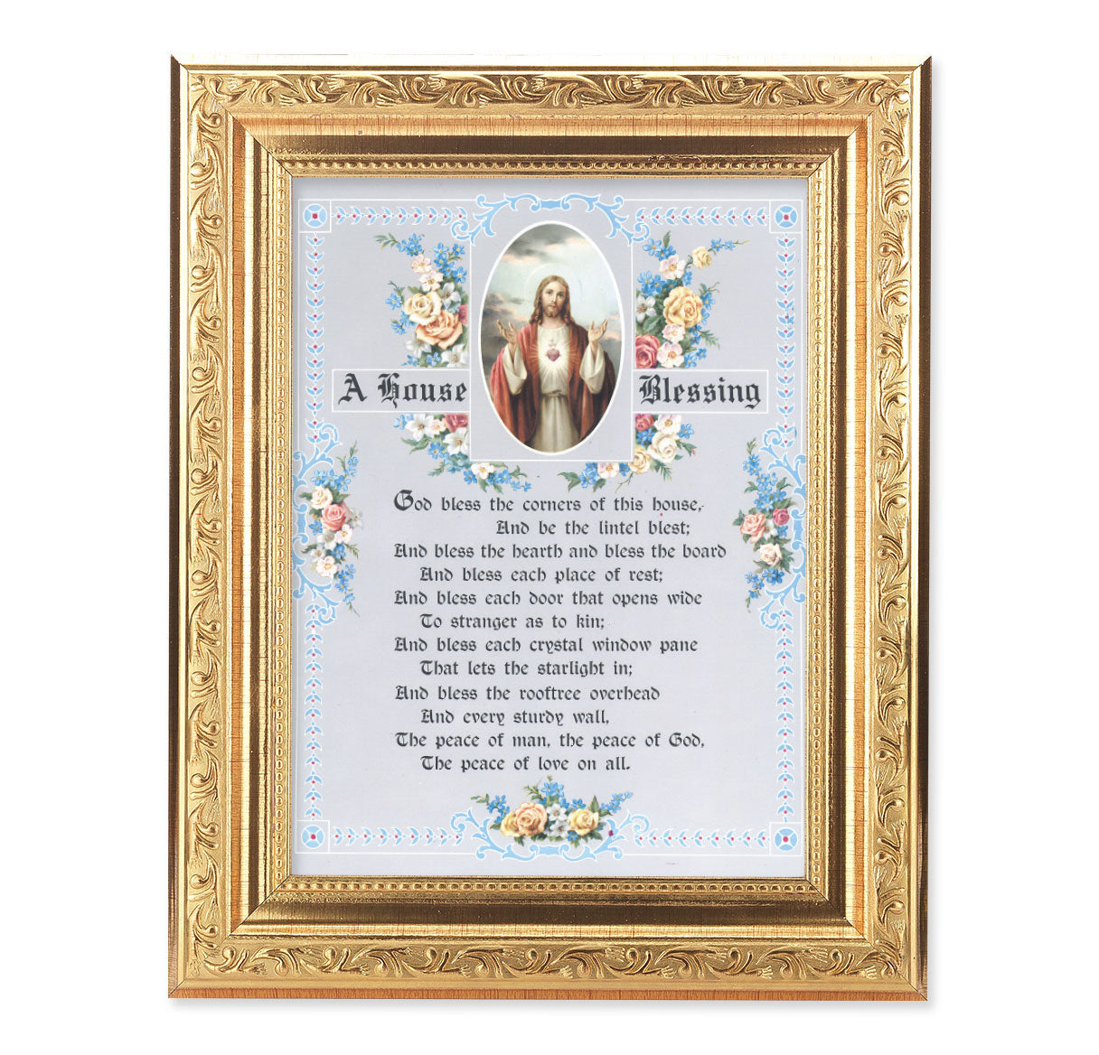A House Blessing Antique Gold Framed Art