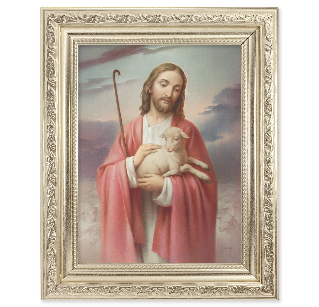 Good Shepherd Silver Framed Art