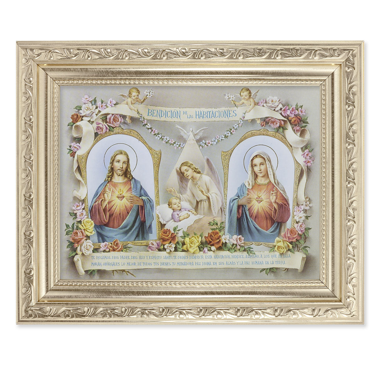 Baby Room Blessing SHJ-IHM (Spanish) Silver Framed Art
