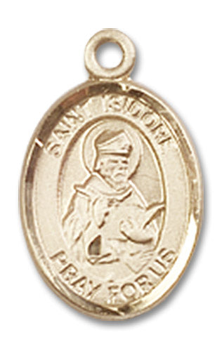 14kt Gold Saint Isidore of Seville Medal