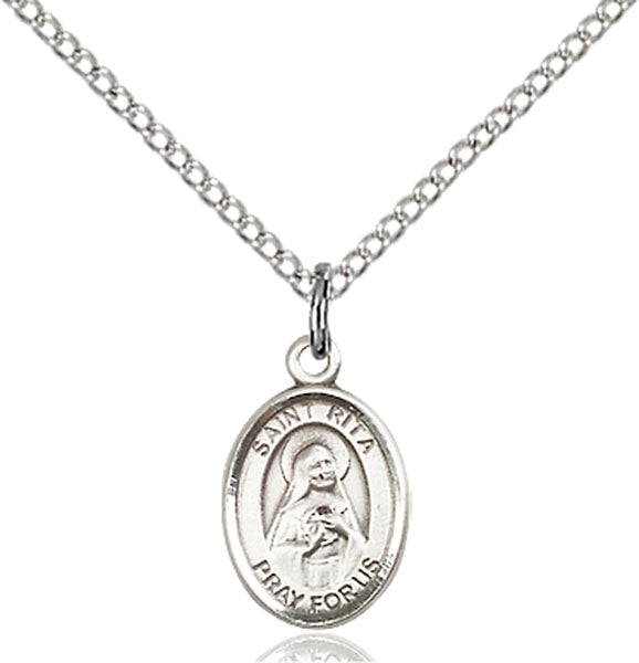Sterling Silver Saint Rita of Cascia Pendant