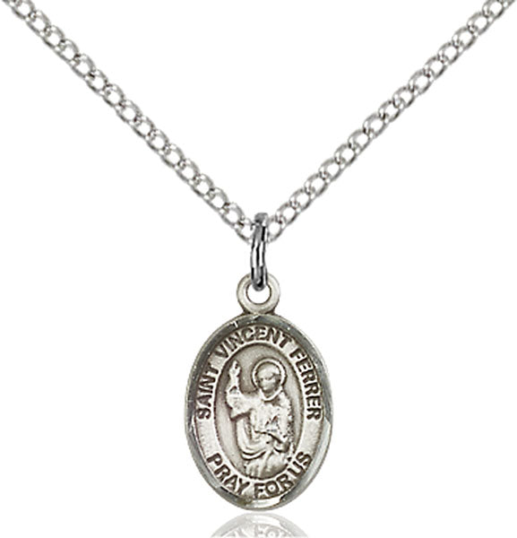 Sterling Silver Saint Vincent Ferrer Pendant