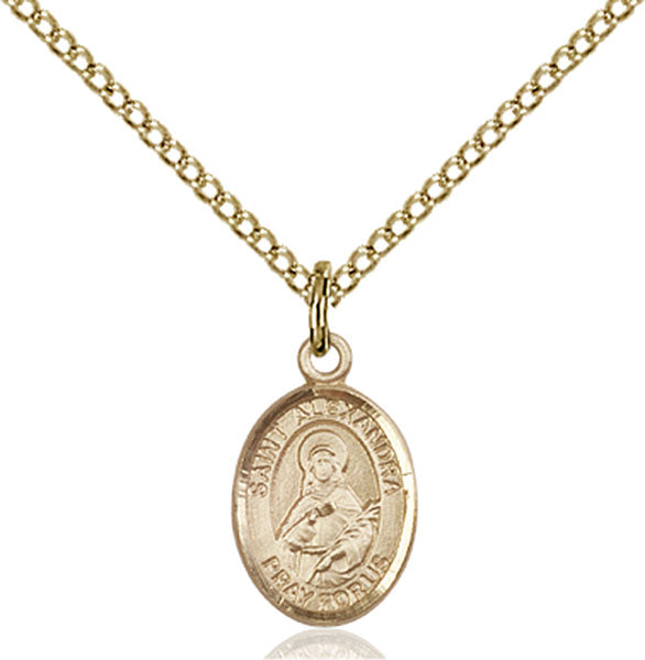 14kt Gold Filled Saint Alexandra Pendant