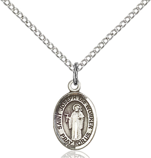 Sterling Silver Saint Joseph The Worker Pendant