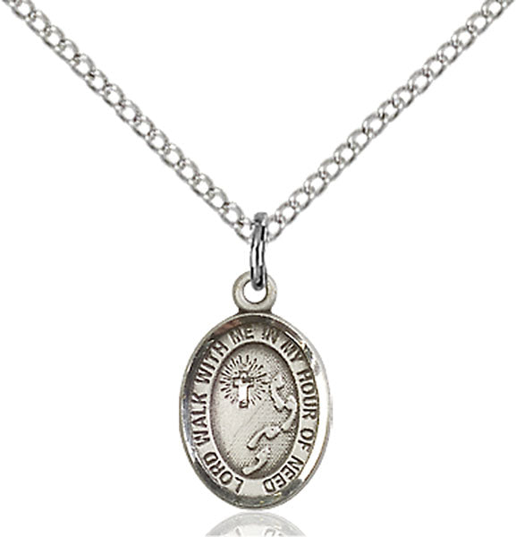 Sterling Silver Footprints / Cross Pendant