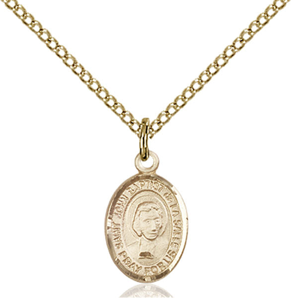 14kt Gold Filled Saint John Baptist de La Salle Pendant