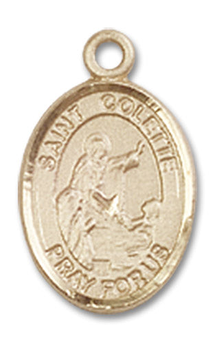 14kt Gold Saint Colette Medal