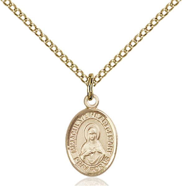 14kt Gold Filled Immaculate Heart of Mary Pendant