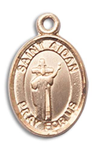 14kt Gold Saint Aidan Of Lindesfarne Medal