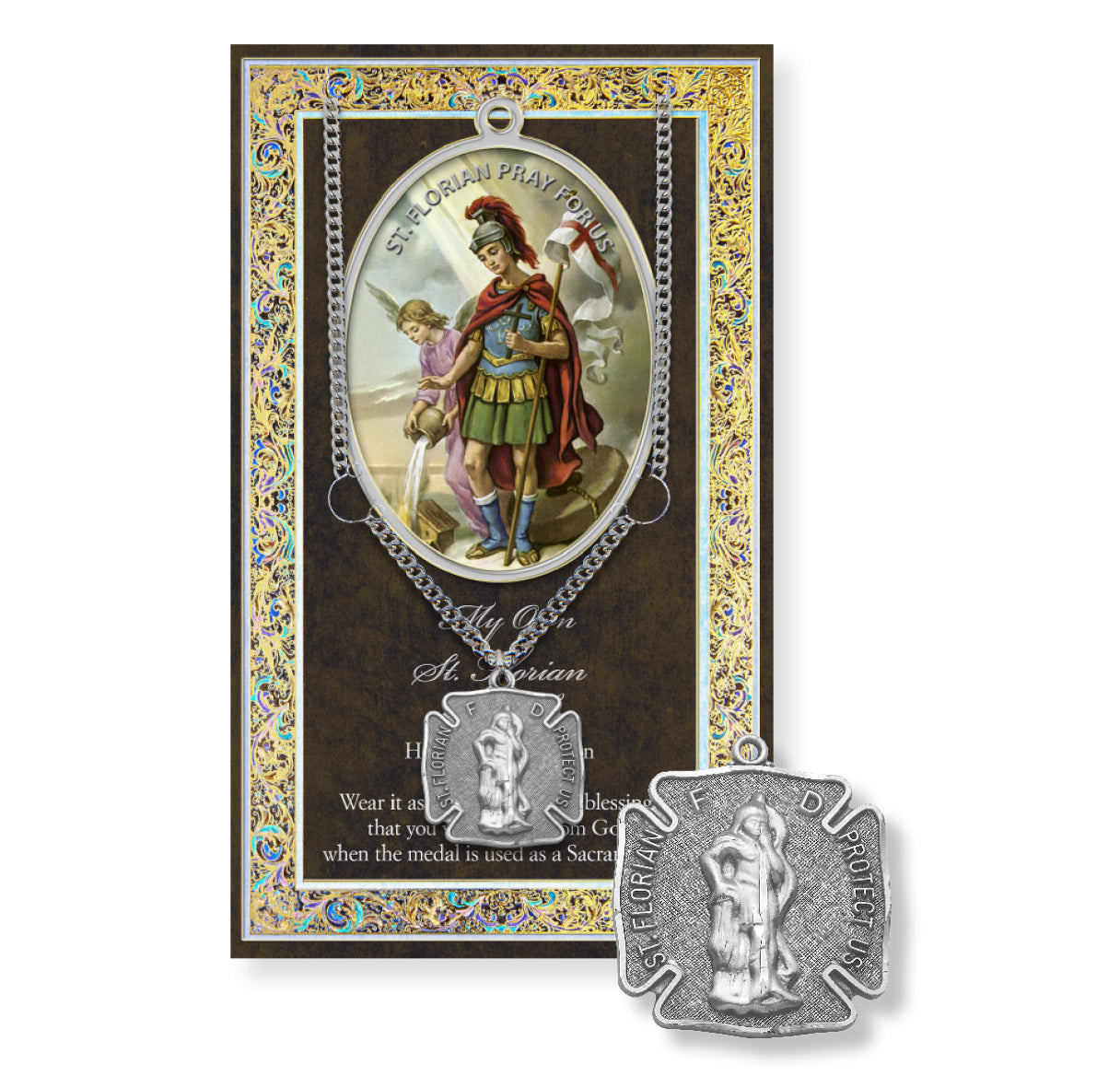 Saint Florian Biography Pamphlet and Patron Saint Medal