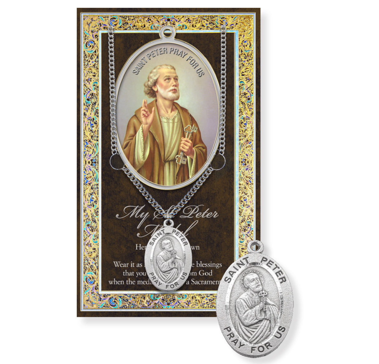 Saint Peter Biography Pamphlet and Patron Saint Medal