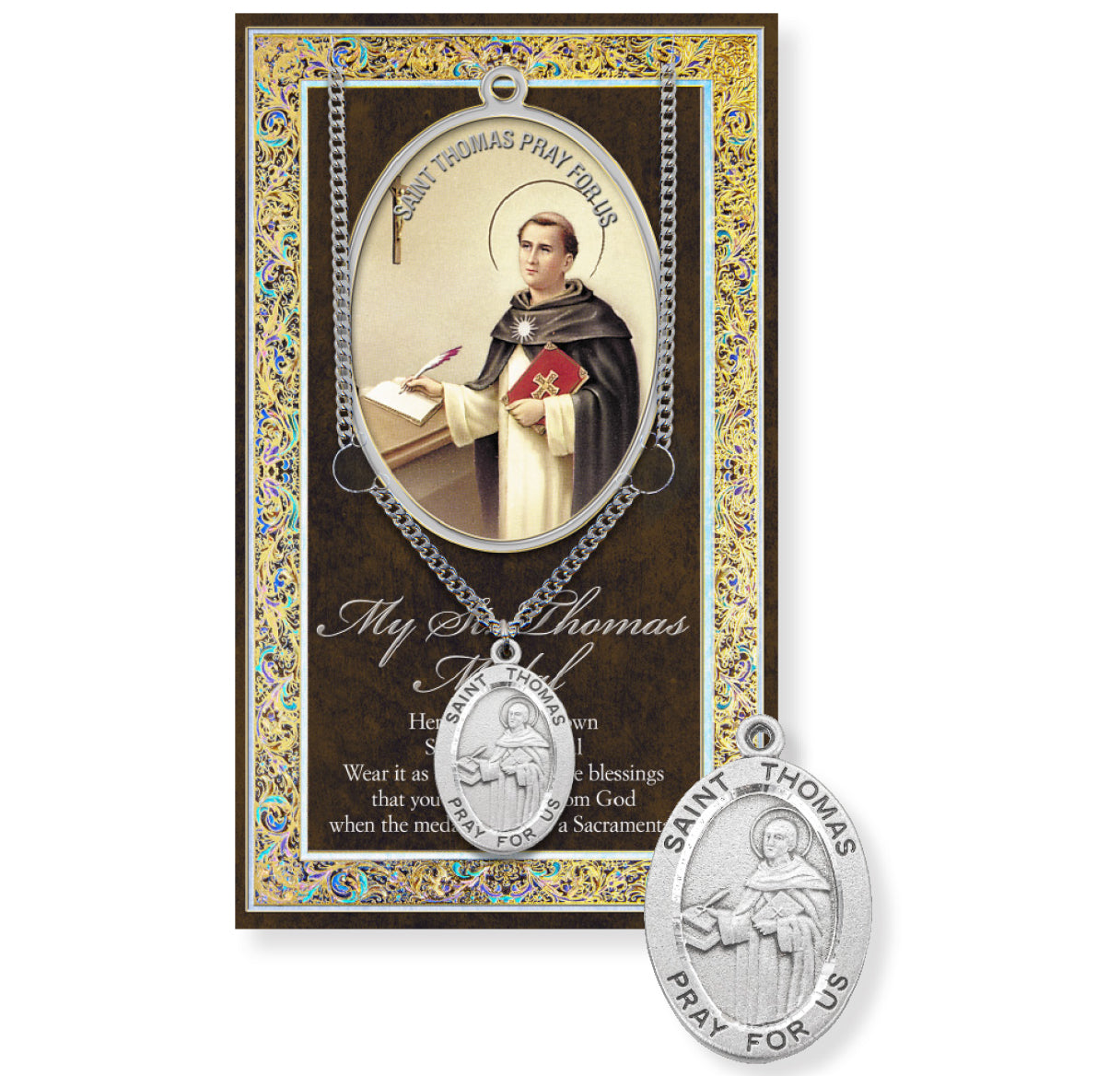 Saint Thomas Biography Pamphlet and Patron Saint Medal