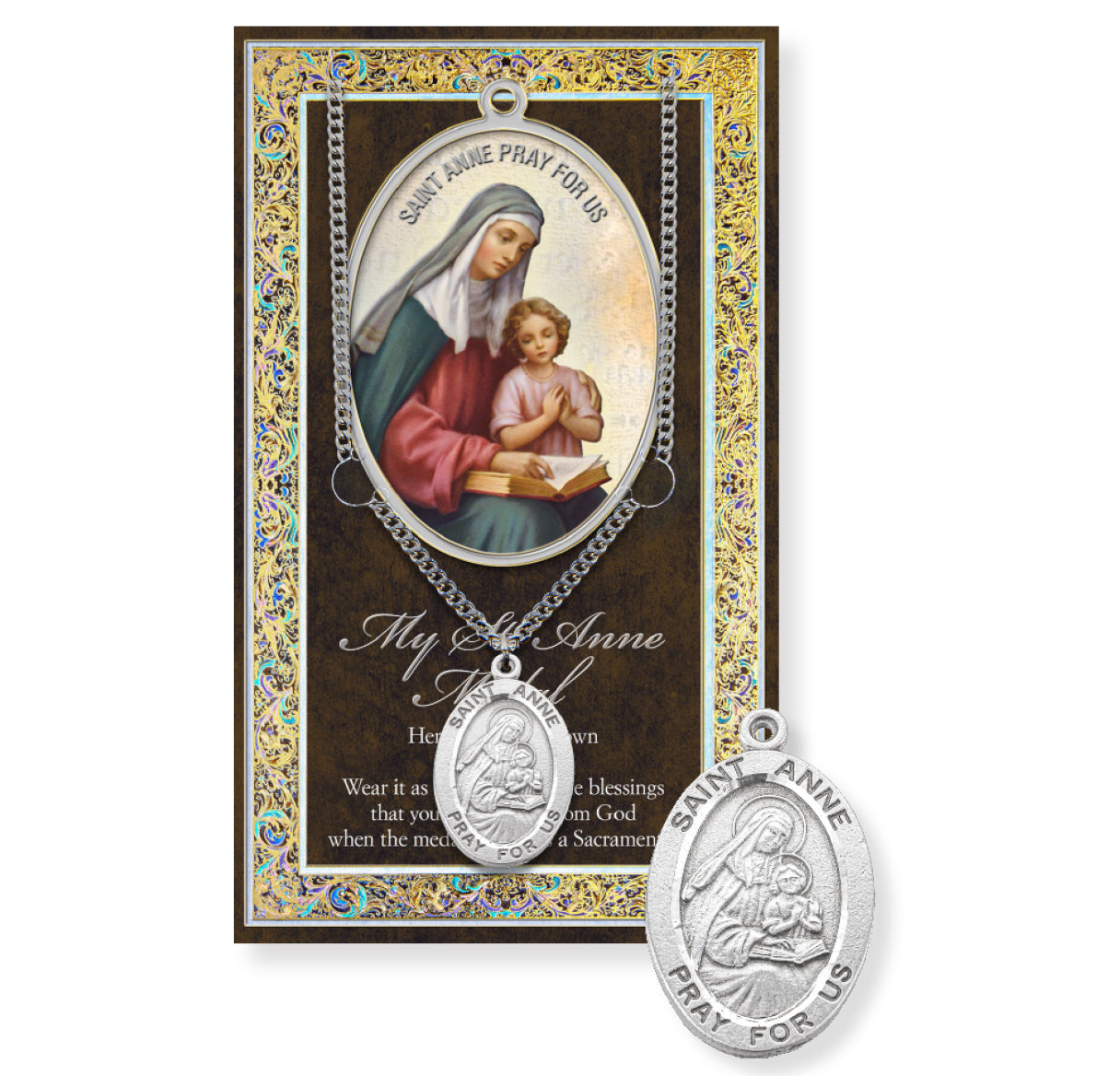 Saint Anne Biography Pamphlet and Patron Saint Medal