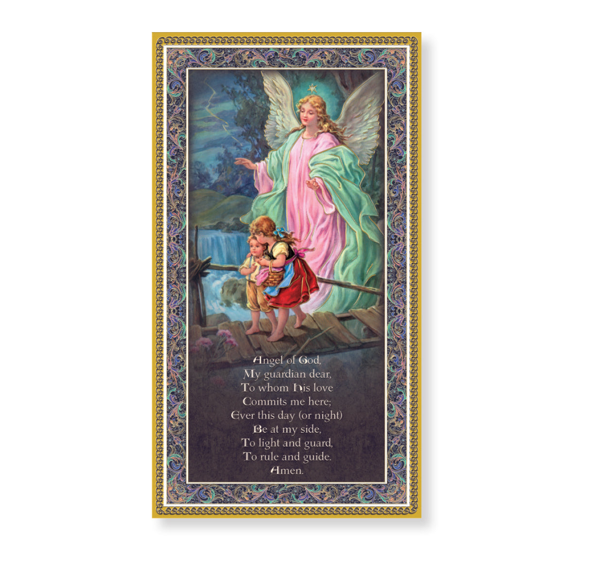Guardian Angel Gold Foil Wood Plaque