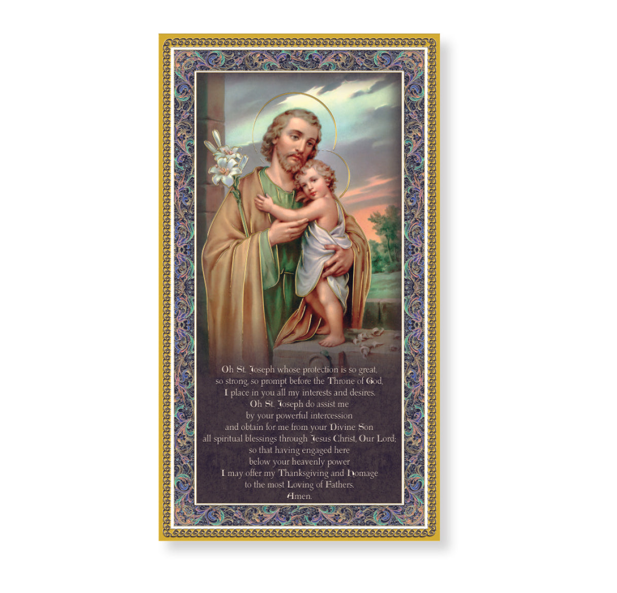 St. Joseph Gold Foil Wood Plaque