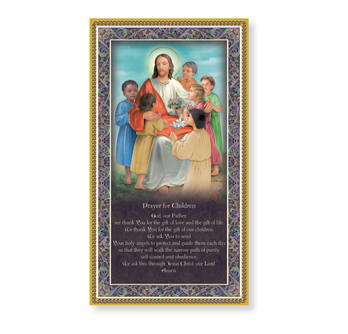 Prayer for the Children Gold Foil Wood Plaque
