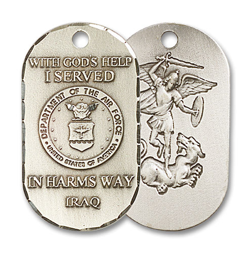 Sterling Silver Air Force Iraq Pendant