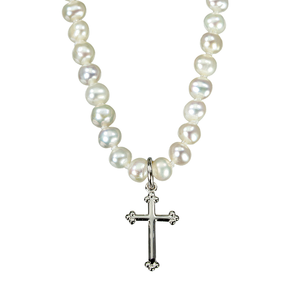 Freshwater Pearl First Communion Necklace with a Baroque Chalice Pendant