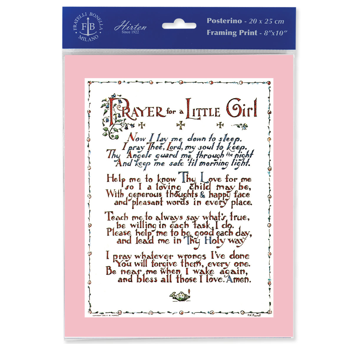 Prayers for a Little Girl Print (3 paks of 3)