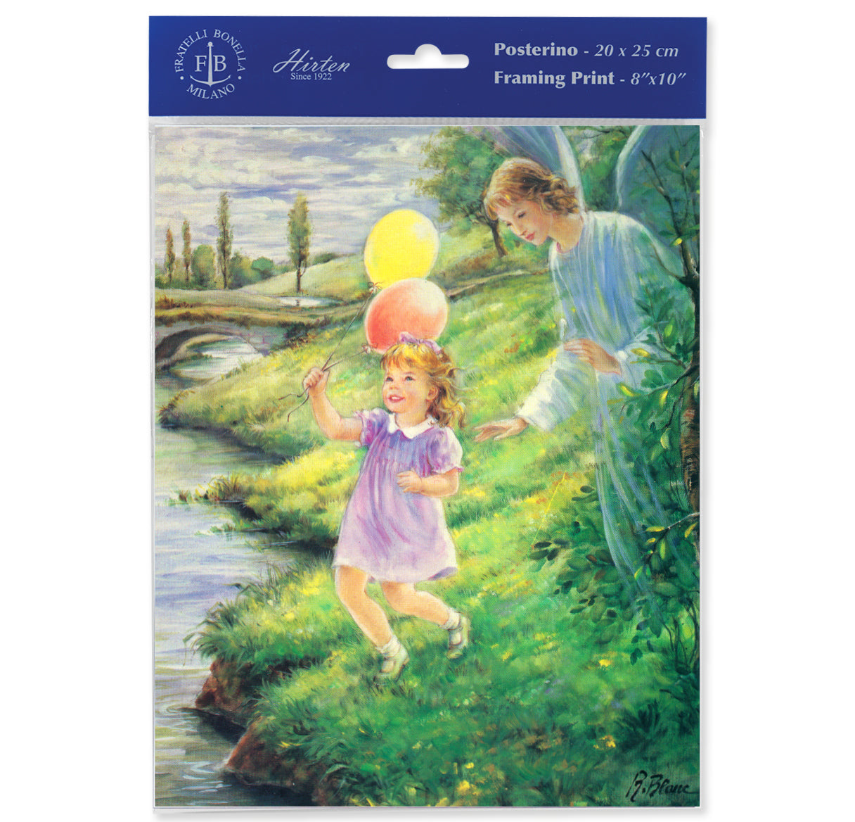Guardian Angel with Girl Print (Pack of 3)