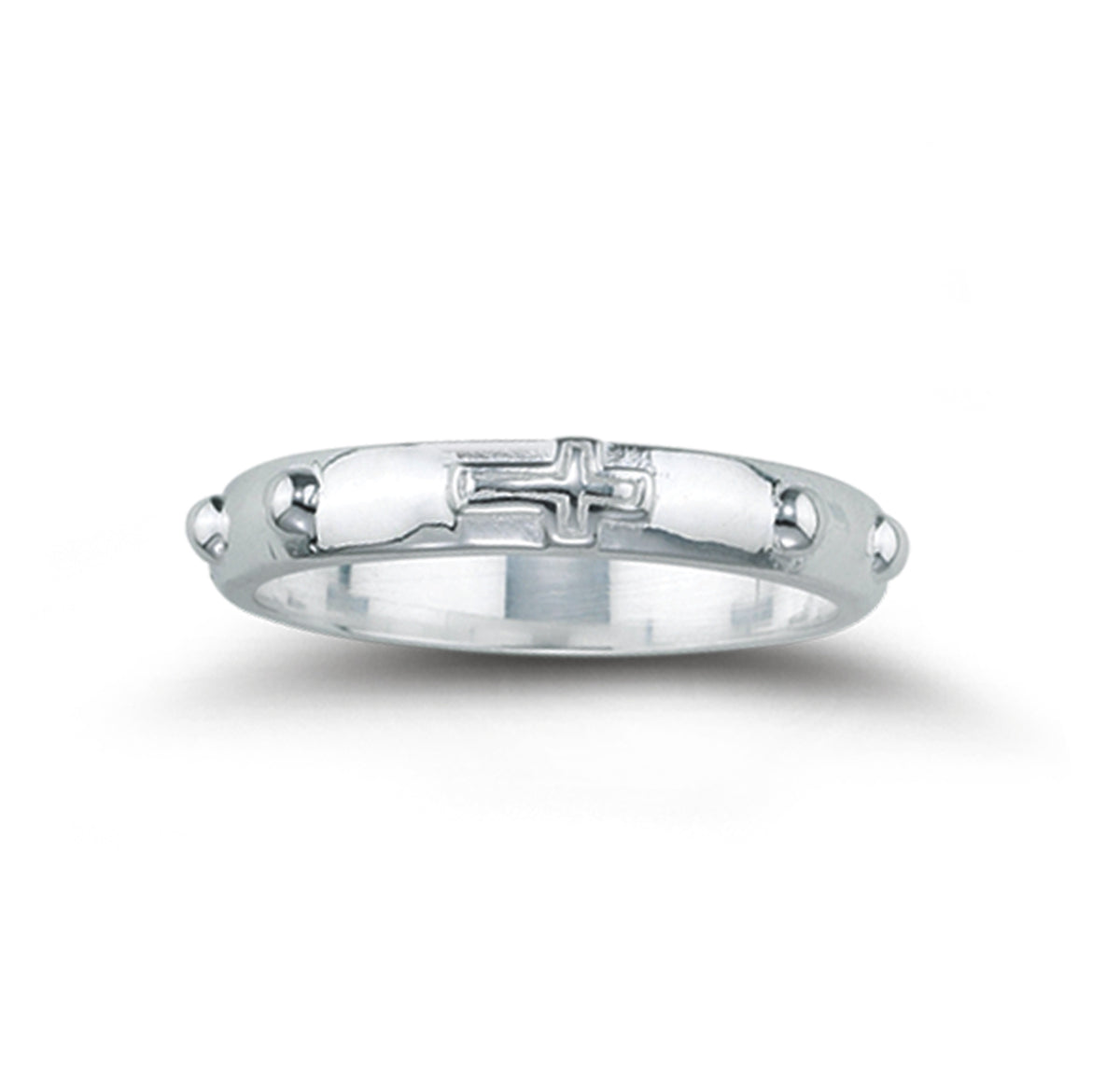 Sterling Silver Rosary Ring Size 1