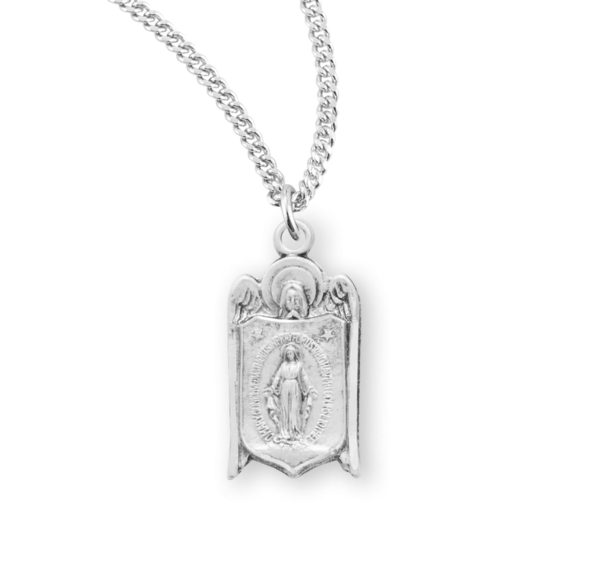 Sterling Silver Oval Miraculous Medal