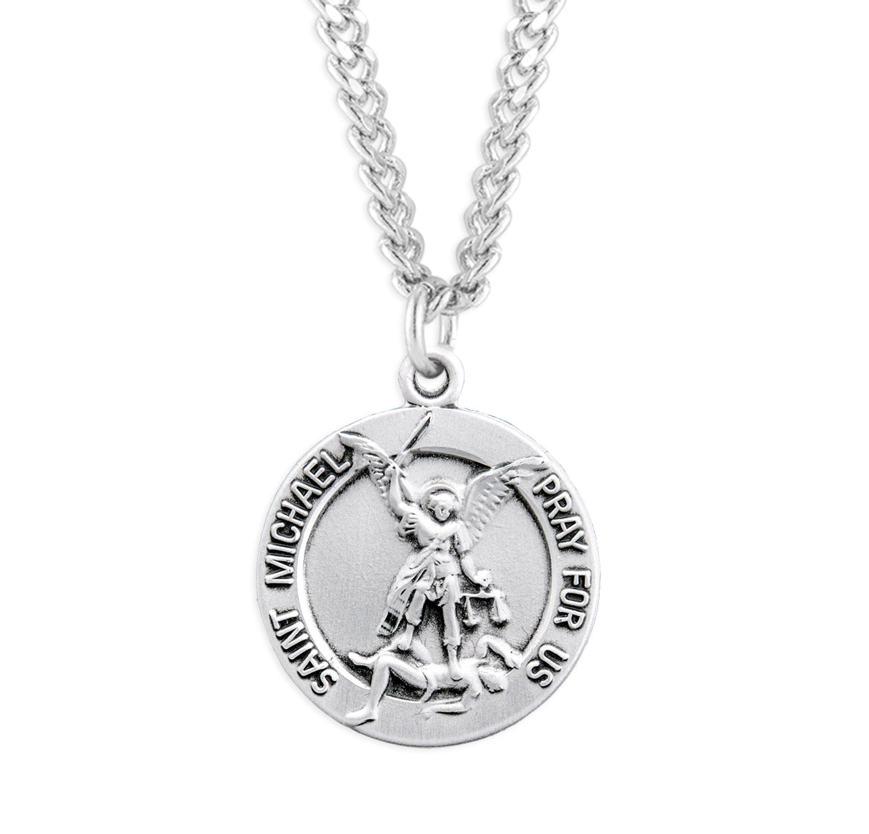 Saint Michael Sterling Silver Badge Medal
