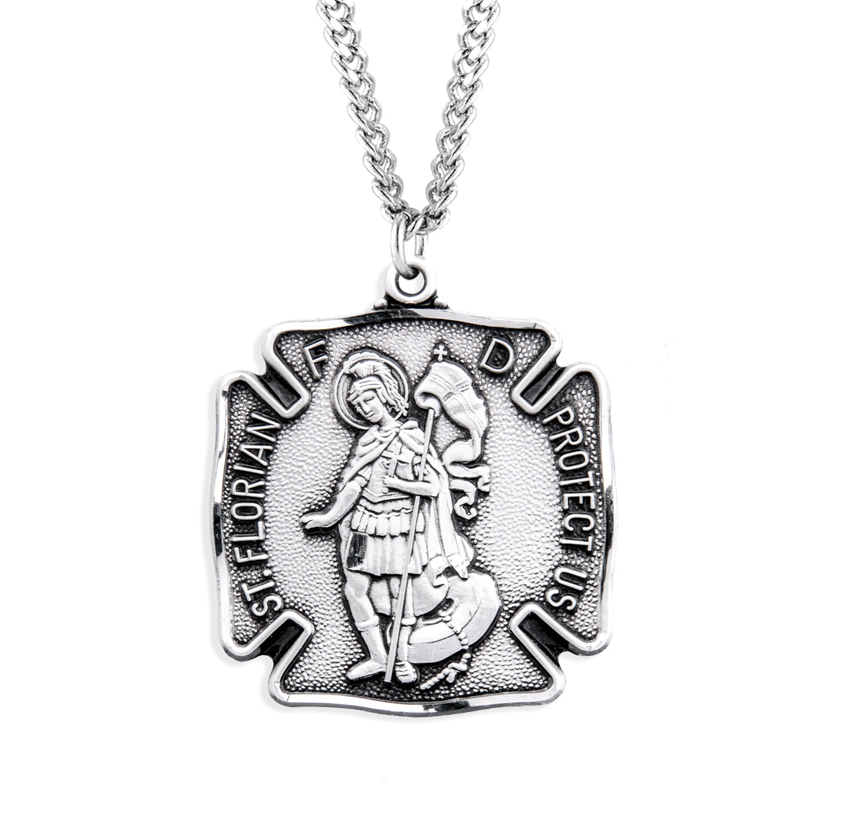 Saint Michael Sterling Silver Badge Medal