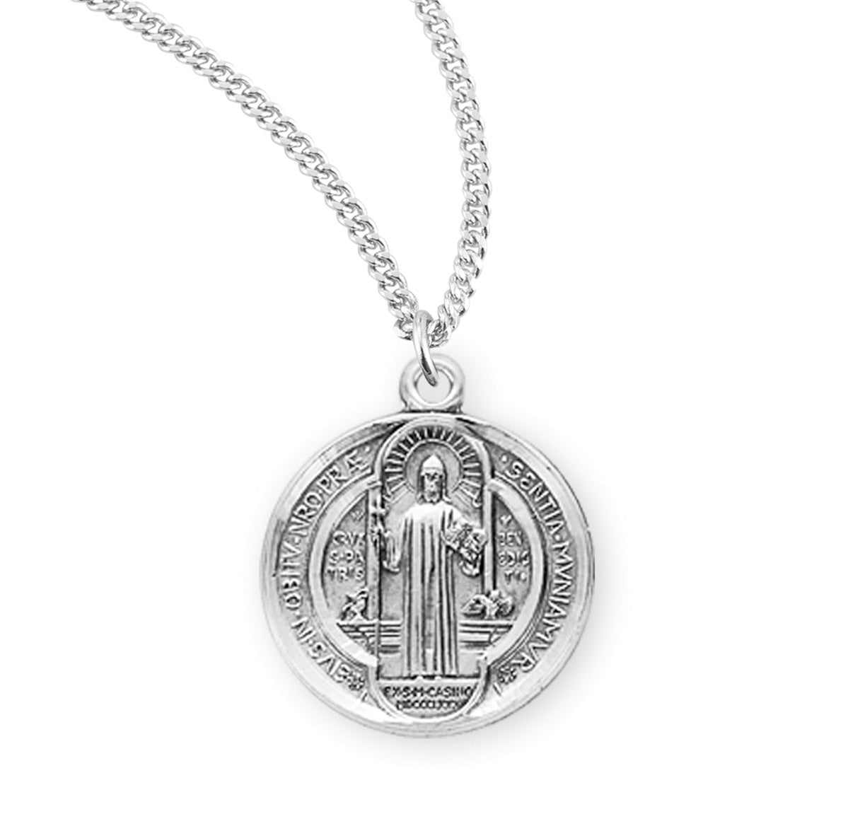 Saint Benedict Round Jubilee Sterling Silver Medal – The Catholic Shop