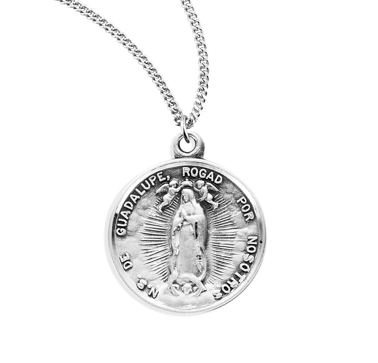 Our Lady of Guadalupe Oval Sterling Silver Medal