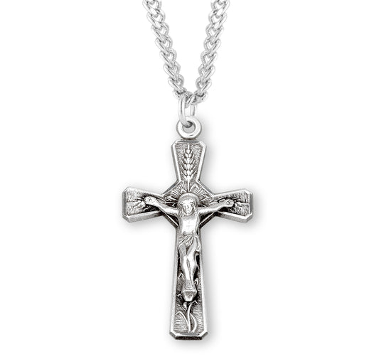 Eucharist Sterling Silver Crucifix