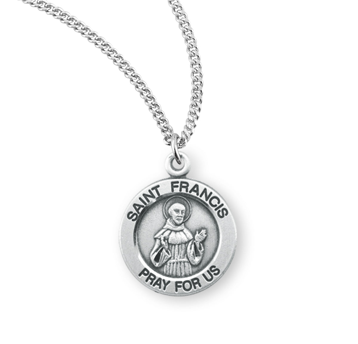 Patron Saint Joseph Round Sterling Silver Medal