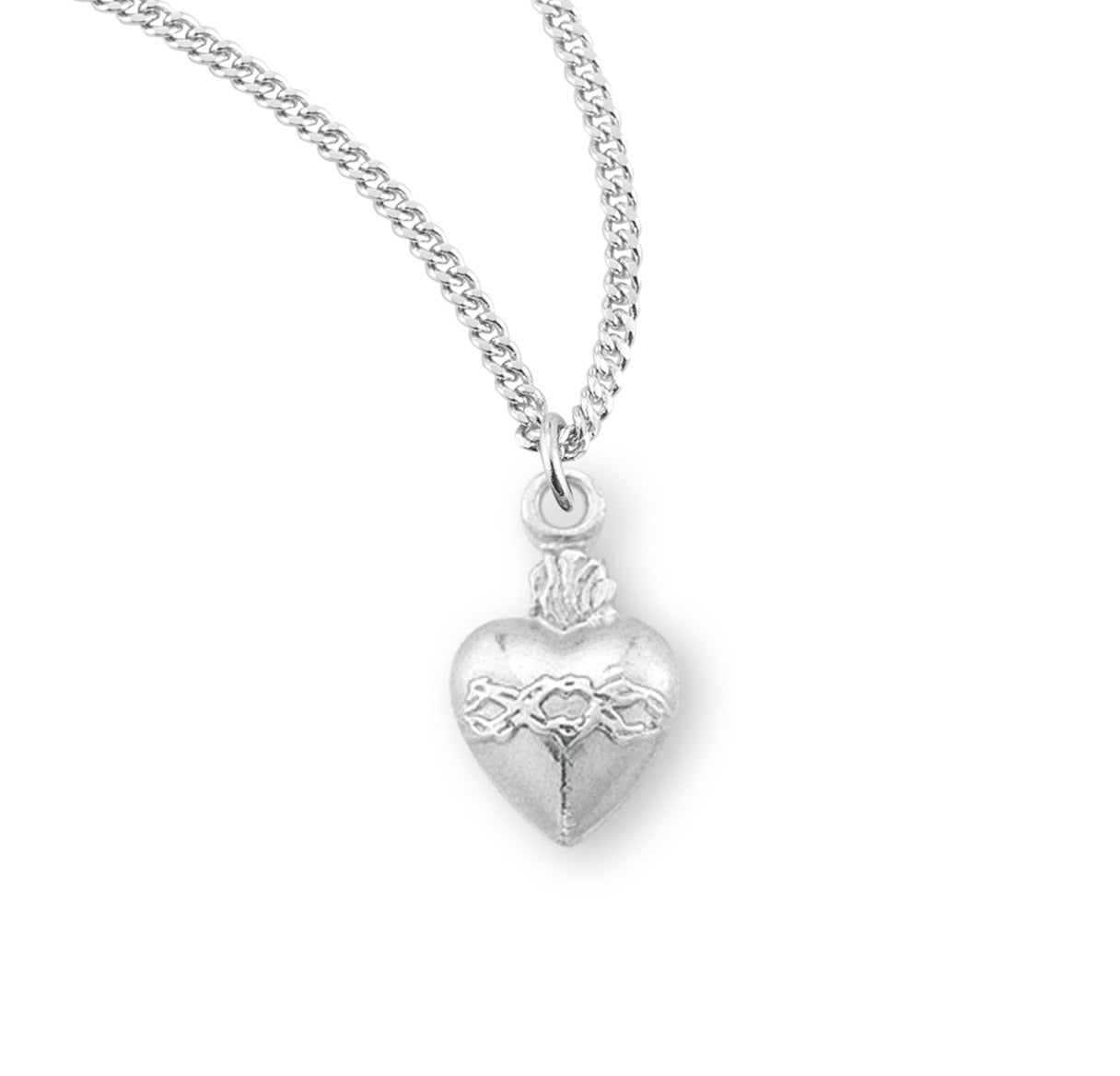 Sterling Silver Sacred Heart Medal – The Catholic Shop