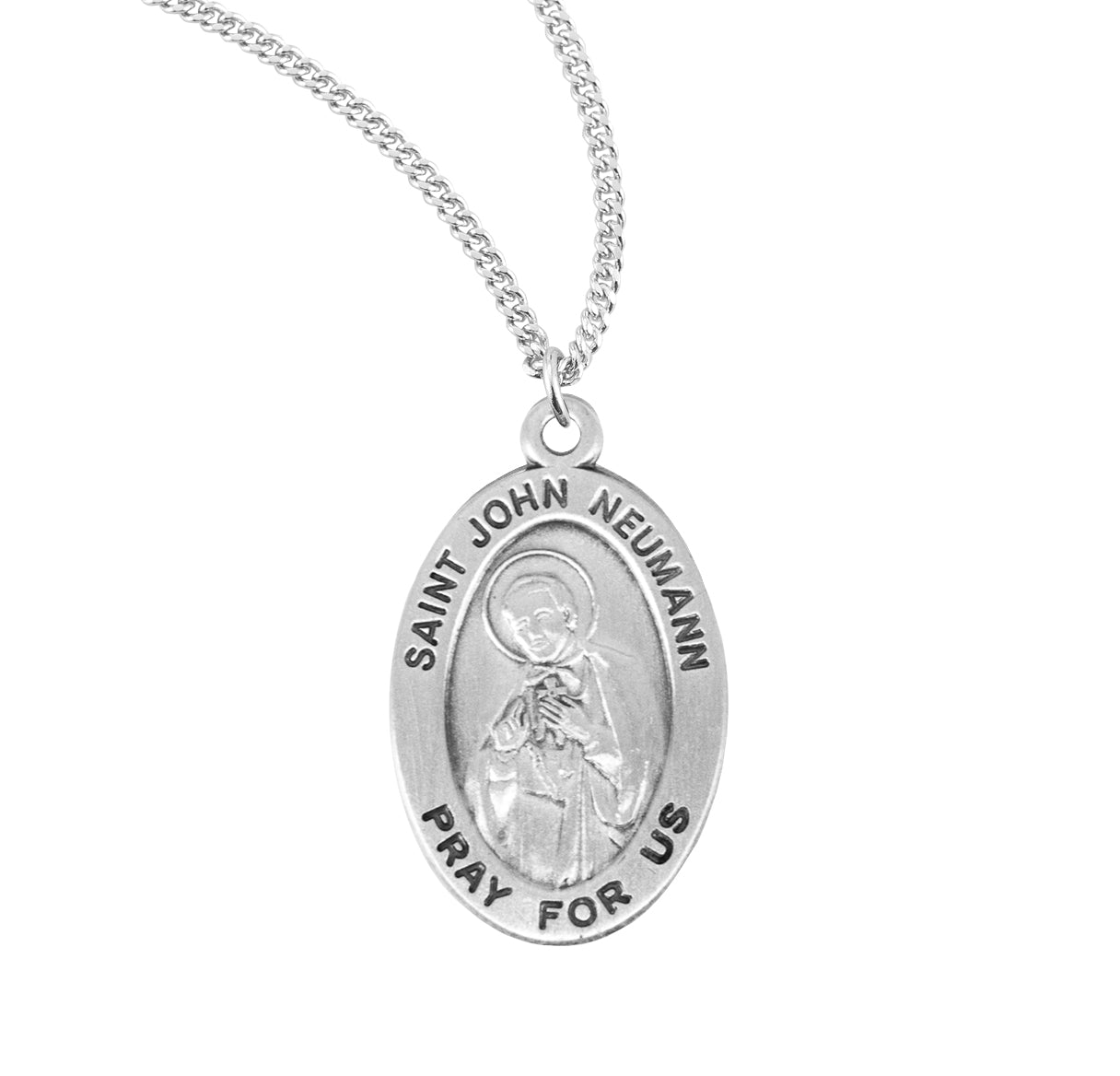 Patron Saint Michael Oval Sterling Silver Medal