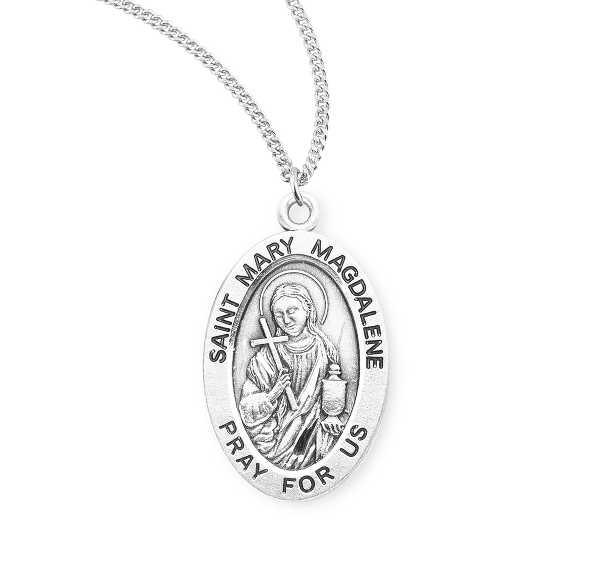 Patron Saint Mia Oval Sterling Silver Medal