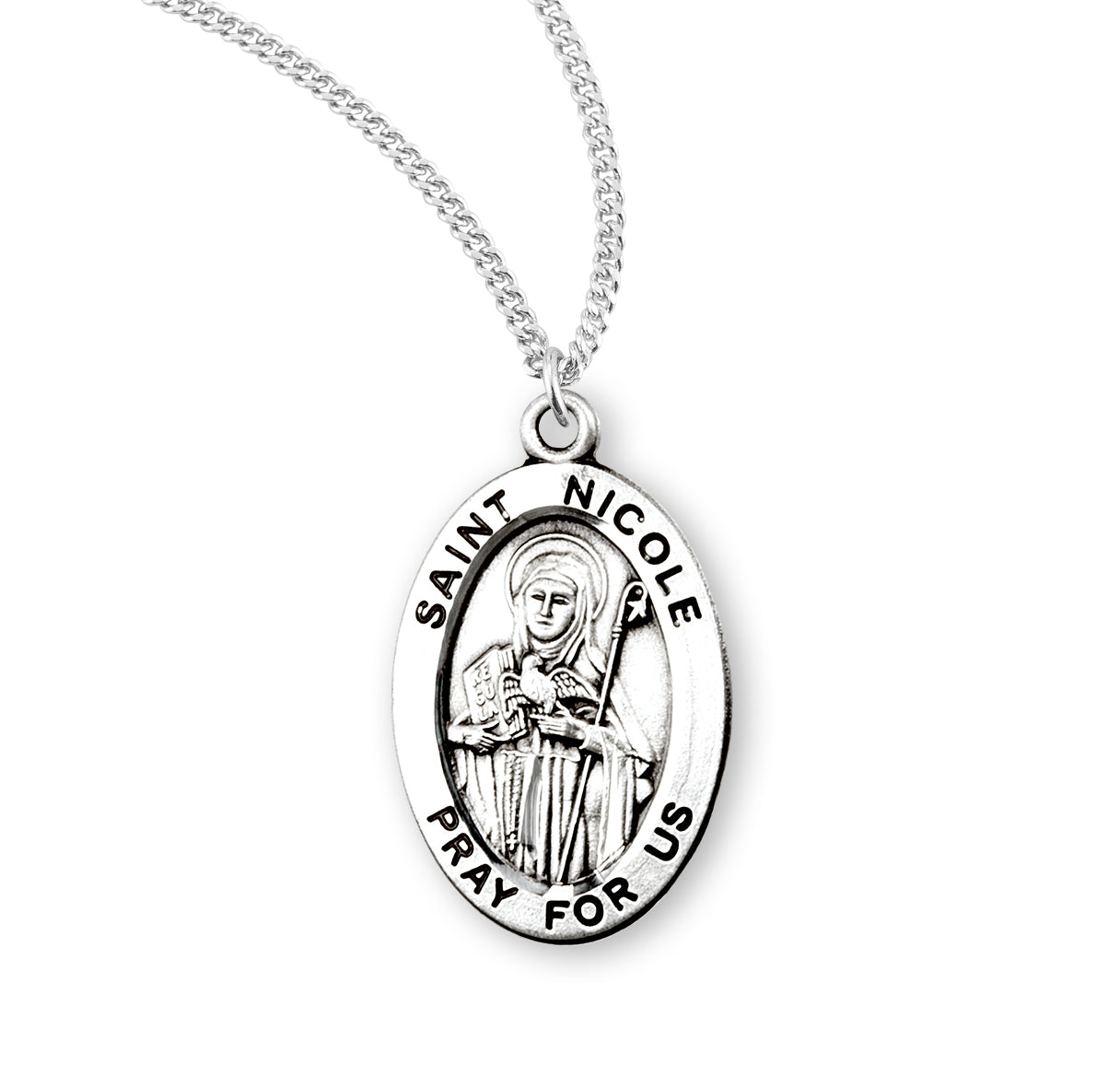 Patron Saint Elias Round Sterling Silver Medal